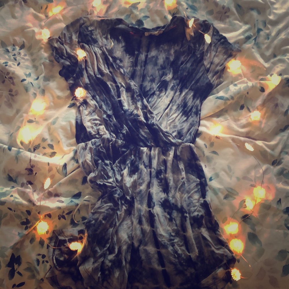 Blue tye dye romper